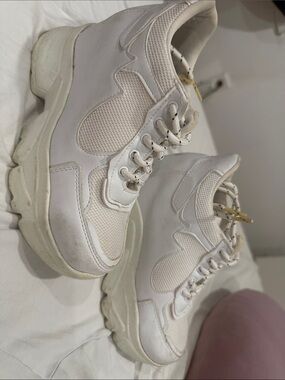 Women’s Chunky Lace-Up Athletic Sneakers - White